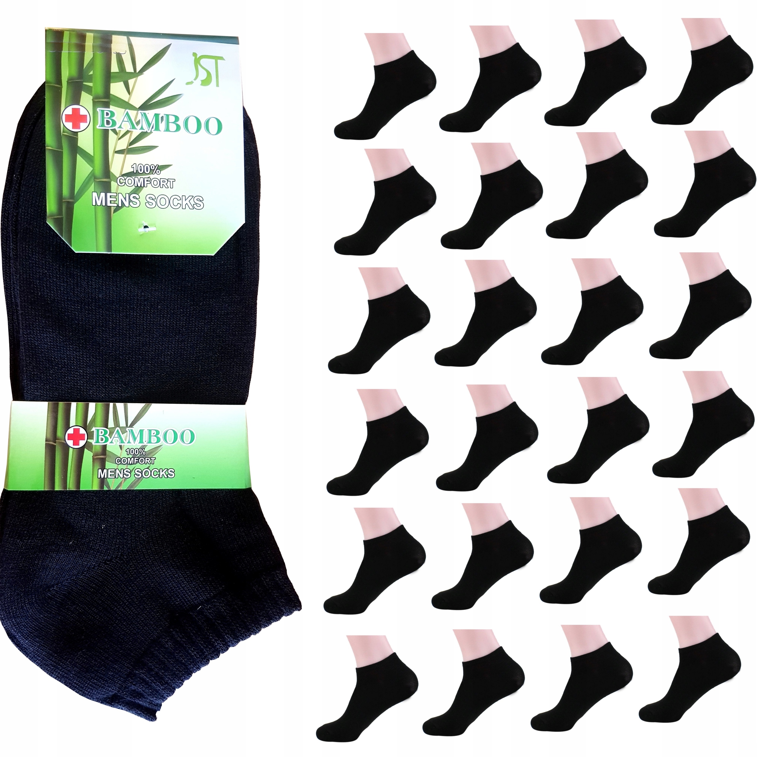 

24x Męskie Stopki Bambusowe Skarpetki 40-43 Kolory
