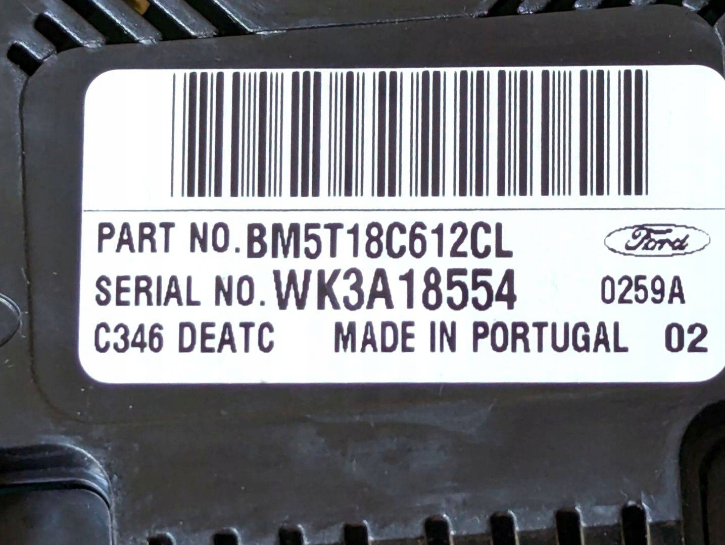control panel of the air conditioning Ford Focus 3 2013 BM5T18C612CL