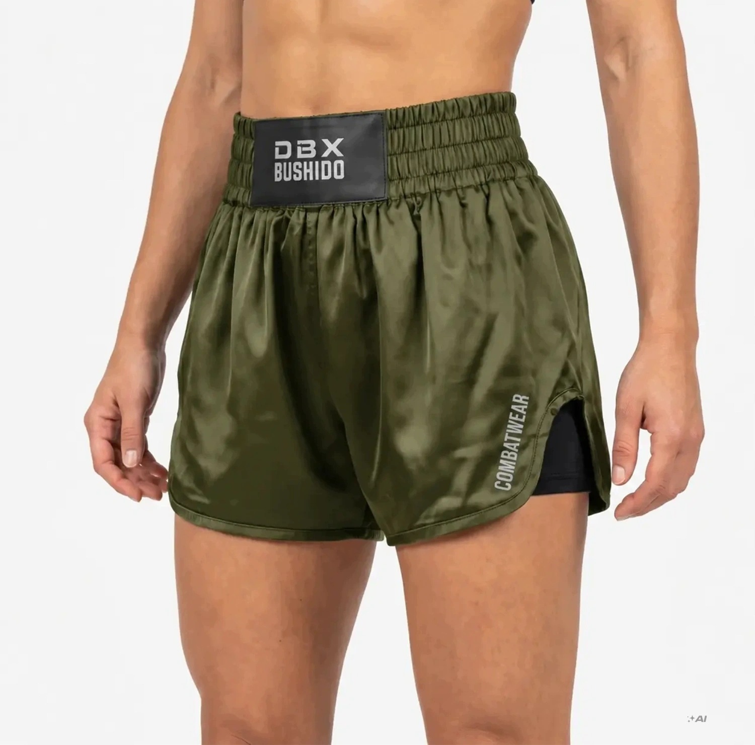 Spodenki tajskie damskie zielone do Muay Thai Combatwear Dbx Bushido Xs