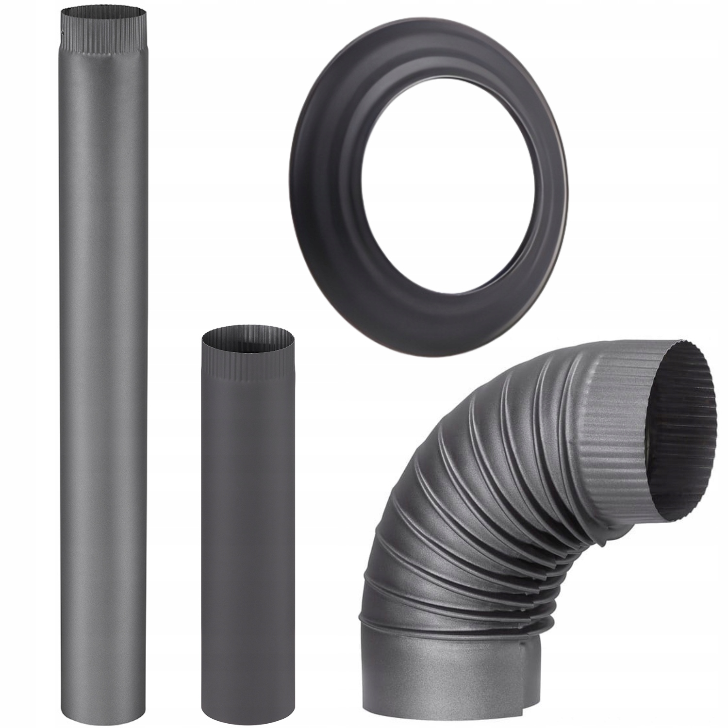 Připojovací sada pro krbová kamna fi 120 mm trubky koleno rozeta Blist