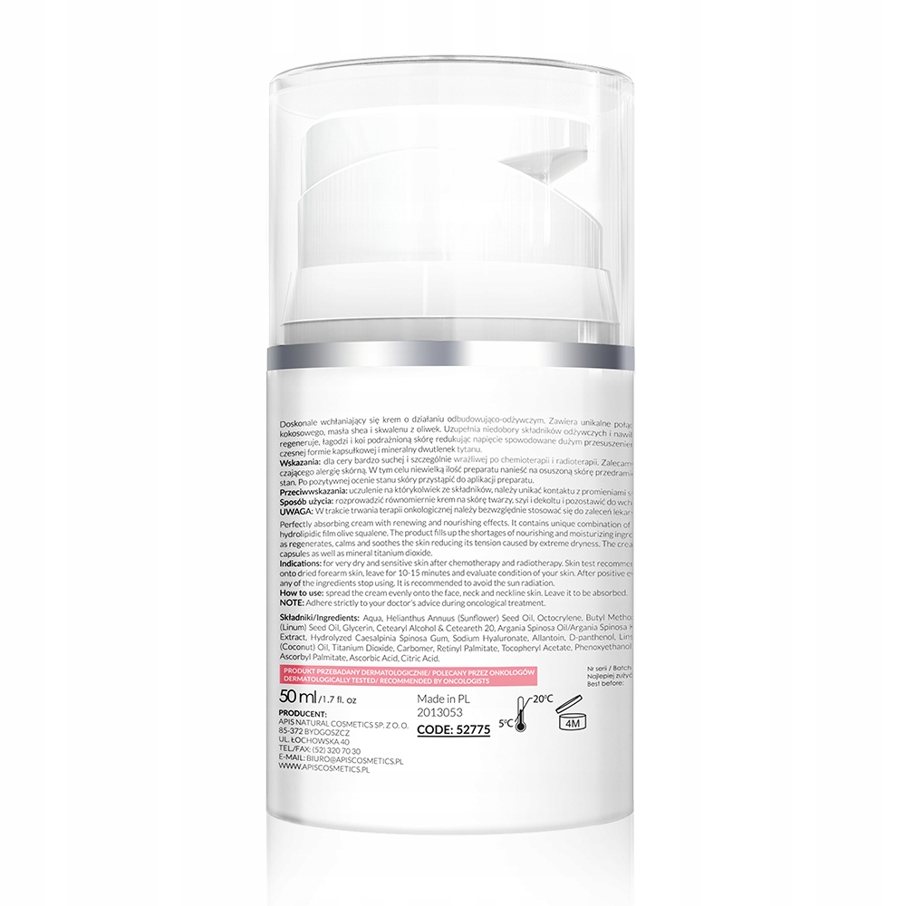 Apis Apiderm, denní obnovující a vyživující krém po chemoterapii a radioterapii