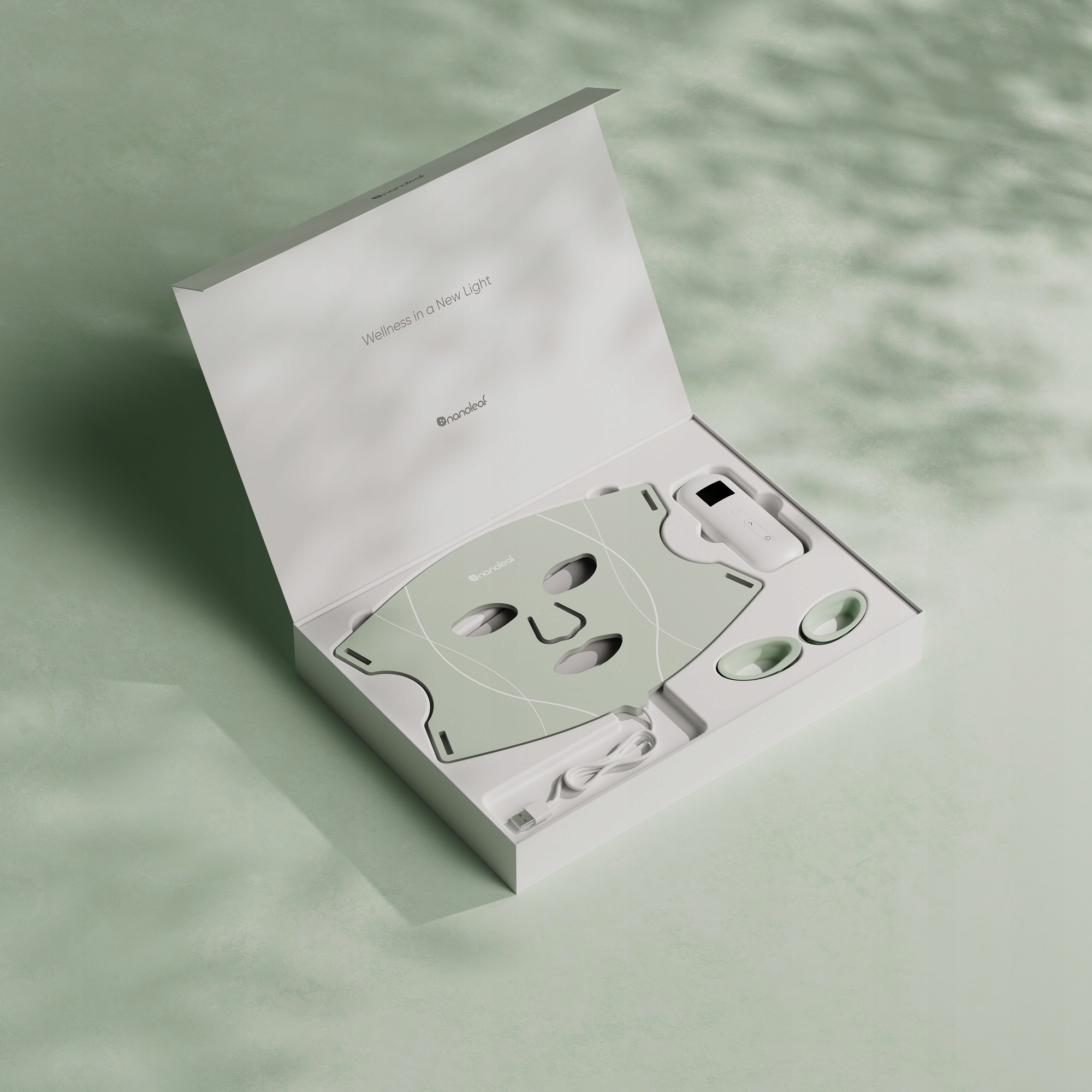 NANOLEAF LIGHT THERAPY FACE MASK - MASKA DO TERAPII FOTONOWEJ ŚWIATŁEM LED Waga produktu z opakowaniem jednostkowym 0.5 kg