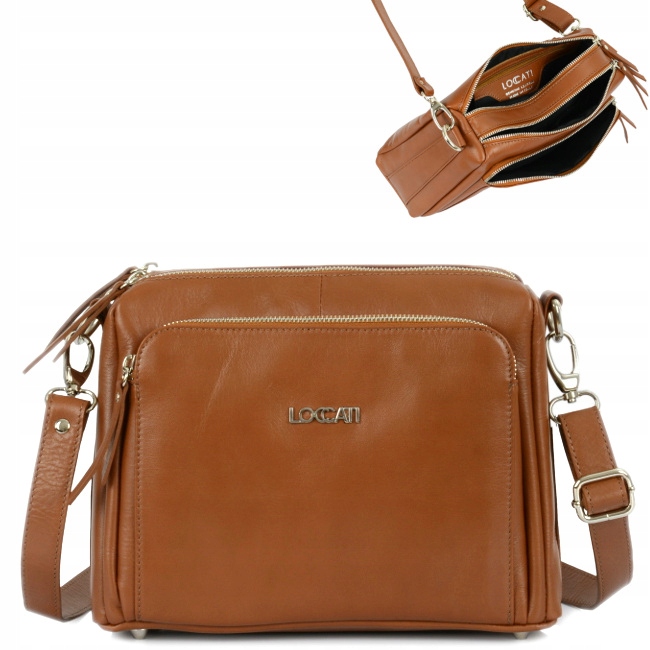 

Torebka Loccati , Skórzana listonoszka crossbody