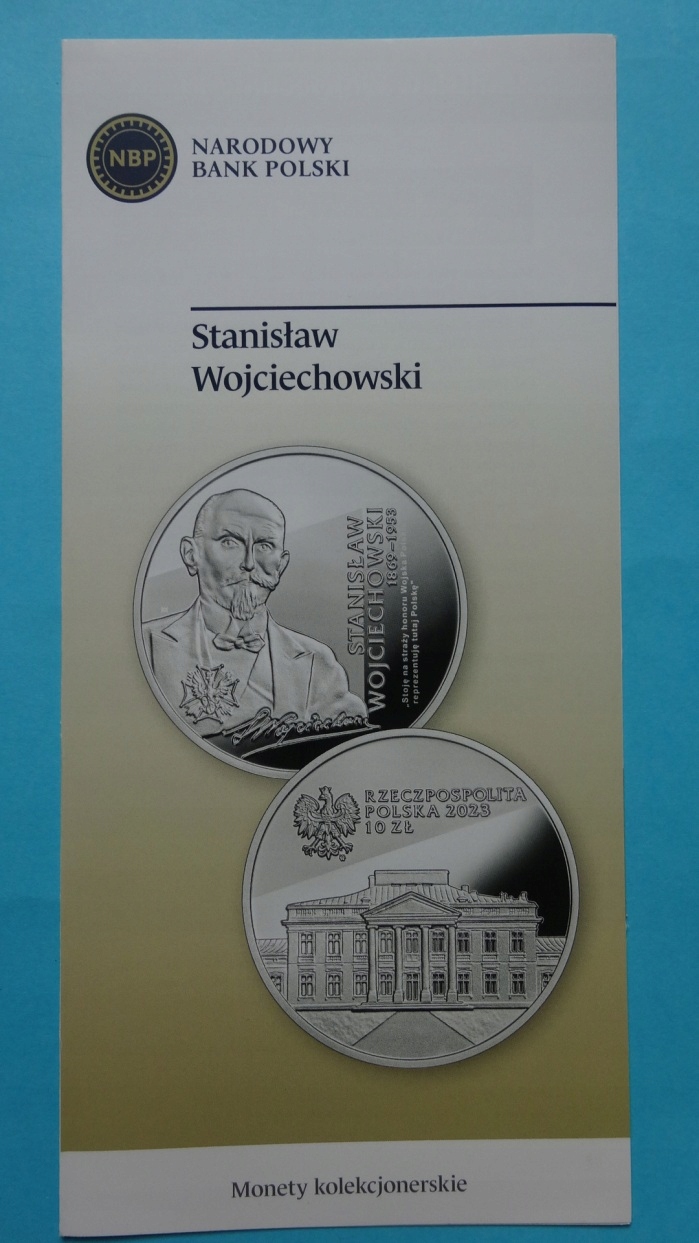 Folder 10 zł 2023 STANISŁAW WOJCIECHOWSKI,stan I