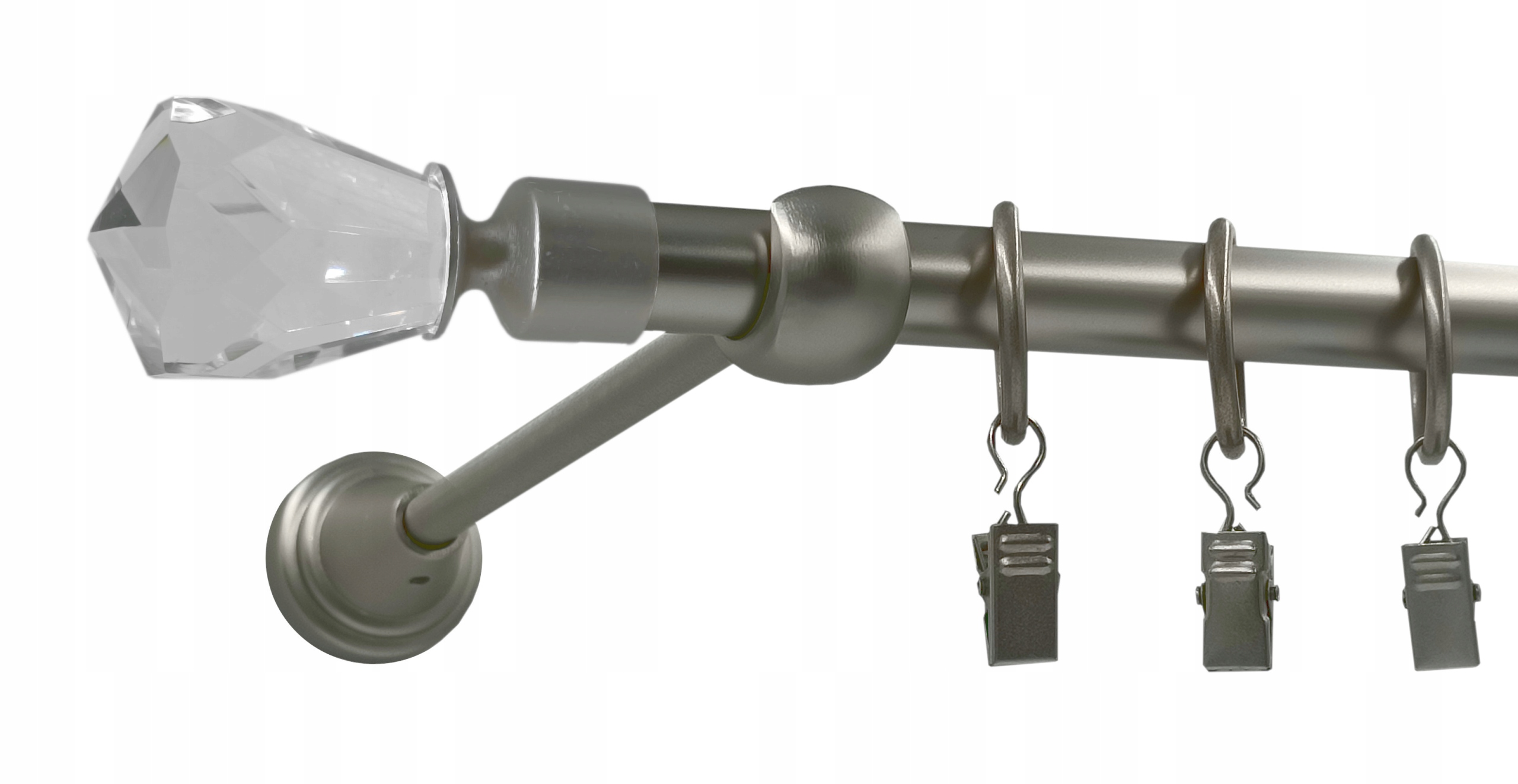 Garnýž Jednoduchý Satén 16 mm Light Crystal 320 cm