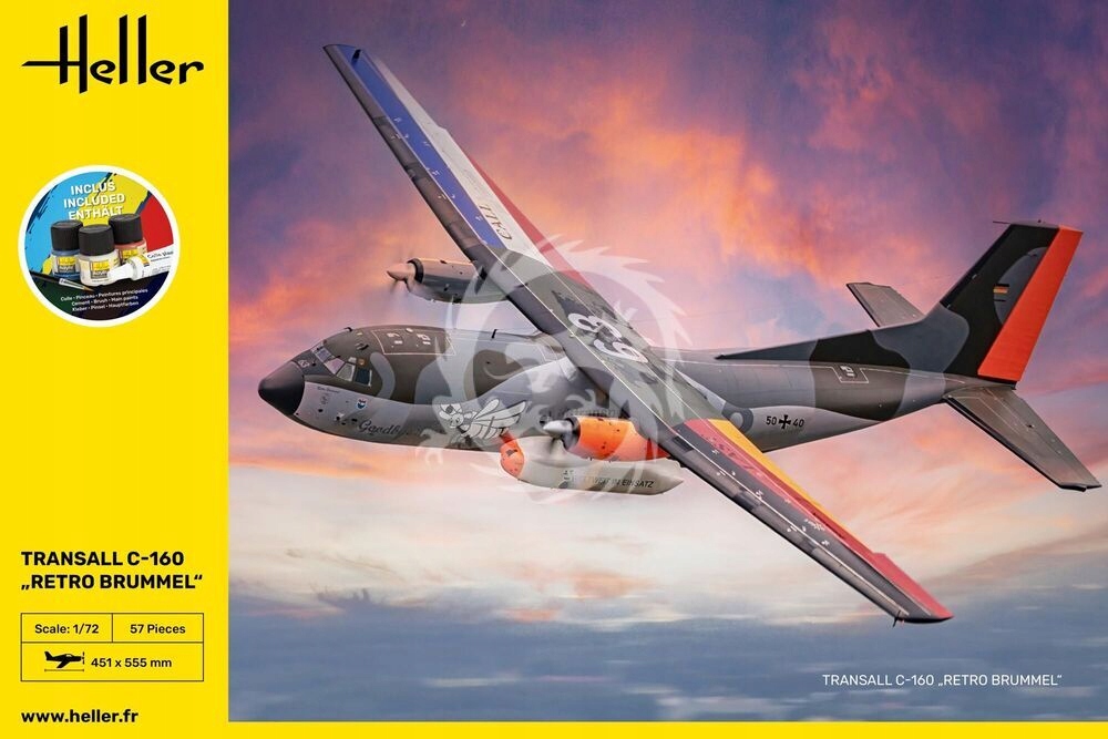 Starter Kit Transall C-160 "Retro Brummel" Heller 56358 měřítko 1/72