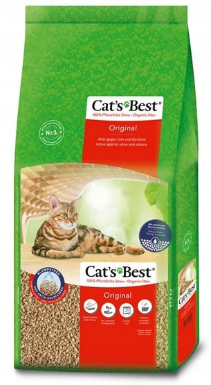 Levně Savé a účinné biologicky odbouratelné stelivo Cat's Best Original 40L 17,2kg