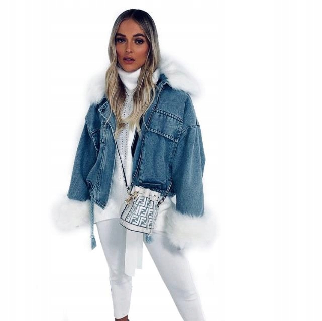 

Kurtka Jeansowa Z Futerkiem Katana Futerko Miś M/L