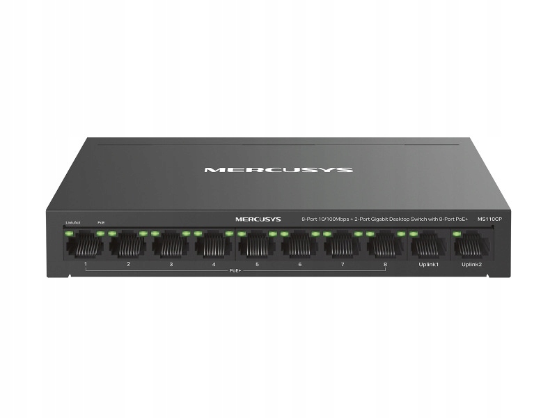 Switch Mercusys MS110CP Gigabit Ethernet, 10 portów, Funkcja PoE+
