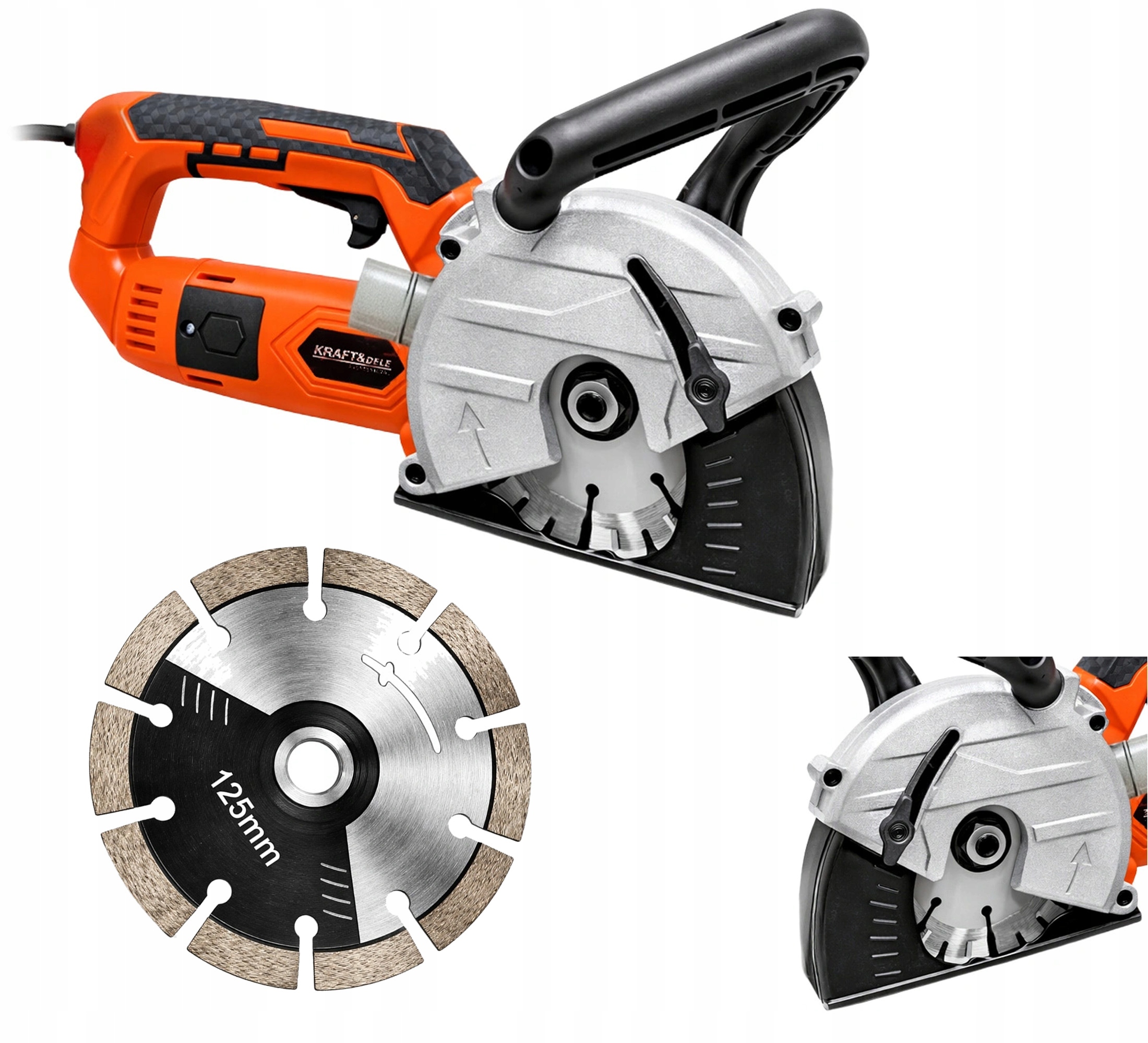 Elektrická Brázdička Pro Betonu Drážek Brázd 125 mm Regulace 2850W Kotouče