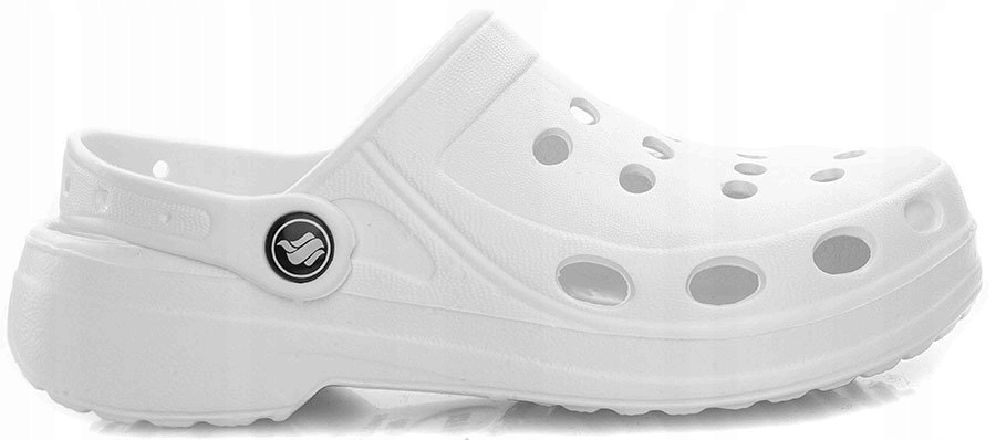 BIAŁE LEKKIE KLAPKI CHODAKI KROKSY MEDYCZNE 40 Materiał podeszwy inny