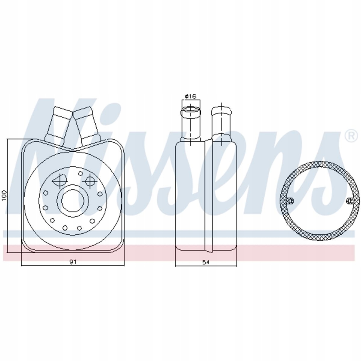 РАДІАТОР МАСЛА НІСЕНІТНИЦЯ 90606