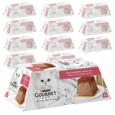 Levně Purina Gourmet Revelations Pěna s lososem 24x57g Krmivo Pro Kočky v omáčce