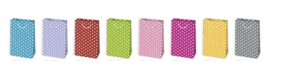 Torebka na prezenty KROPKI mix T3 1szt.