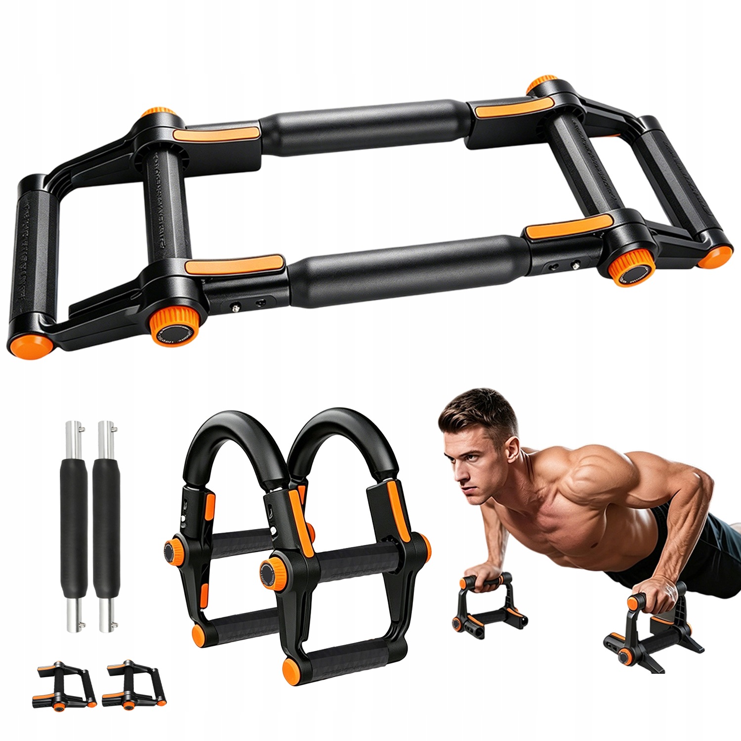 Trenażer Siłowy 3W1 Do Pompek Klatki Ramion 60 Do 140LBS Regulowany