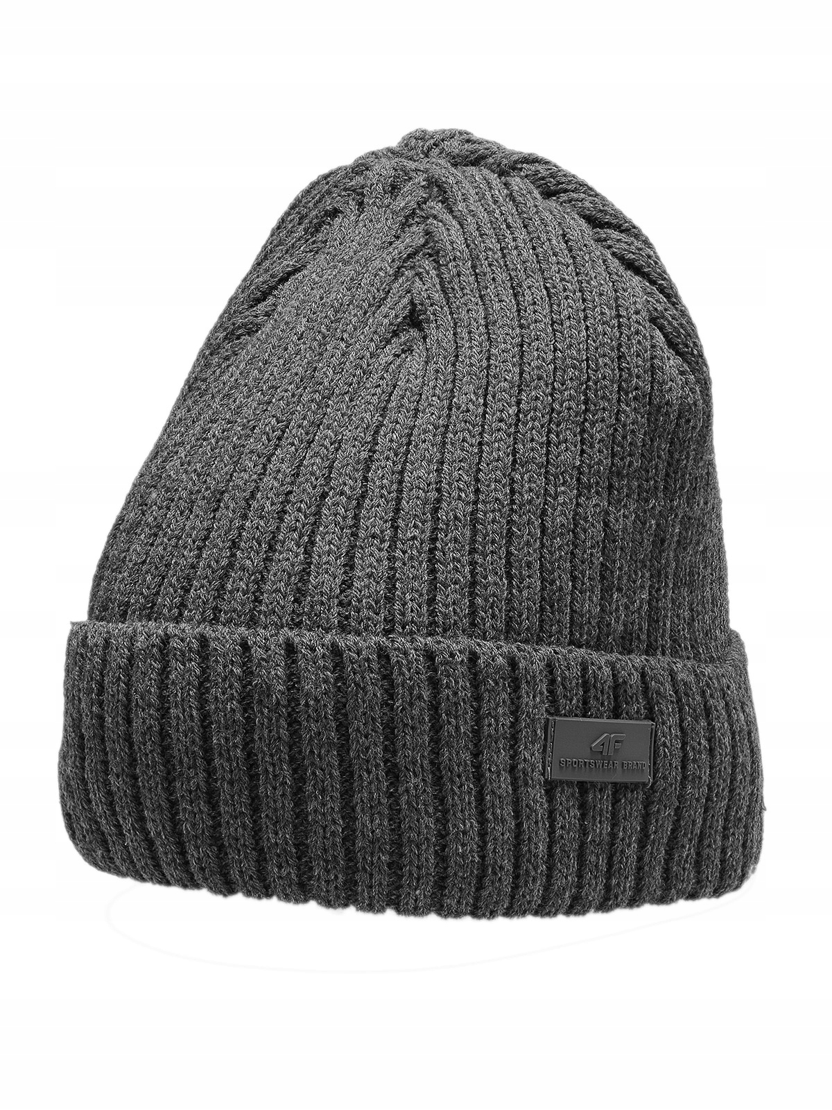 4F CZAPKA MĘSKA ZIMOWA CAM009 SZARA M