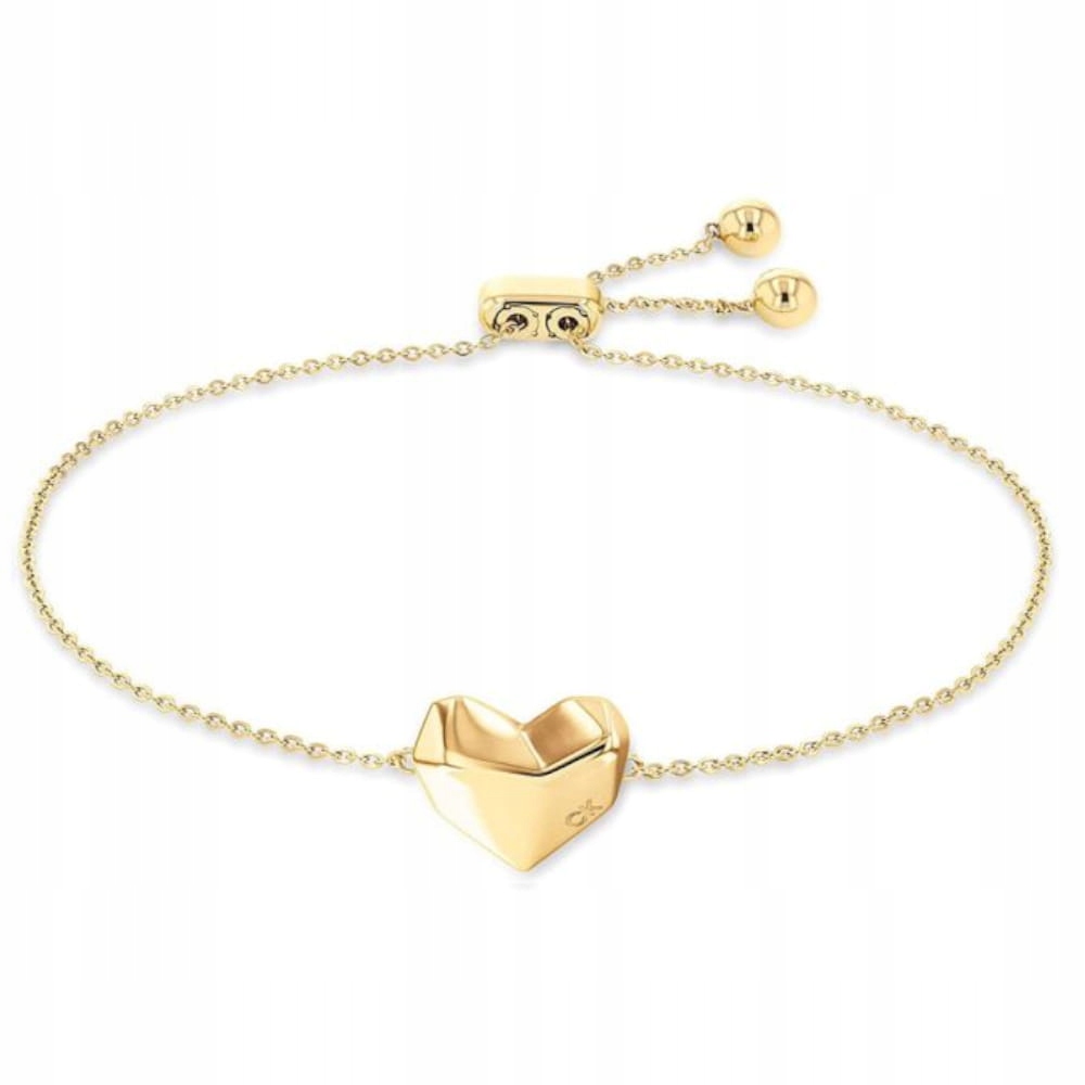 Dámský náramek Calvin Klein Srdce Ocel ušlechtilá pozlacená nastavitelná
