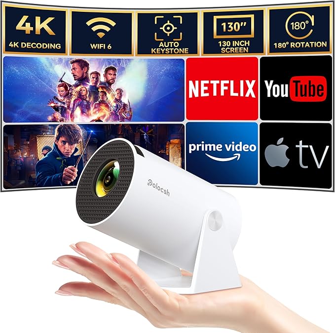 Projektor Polocsh HY300 Pro mini Full Hd 720P WiFi pre telefóny/PC/PS5/Xbox