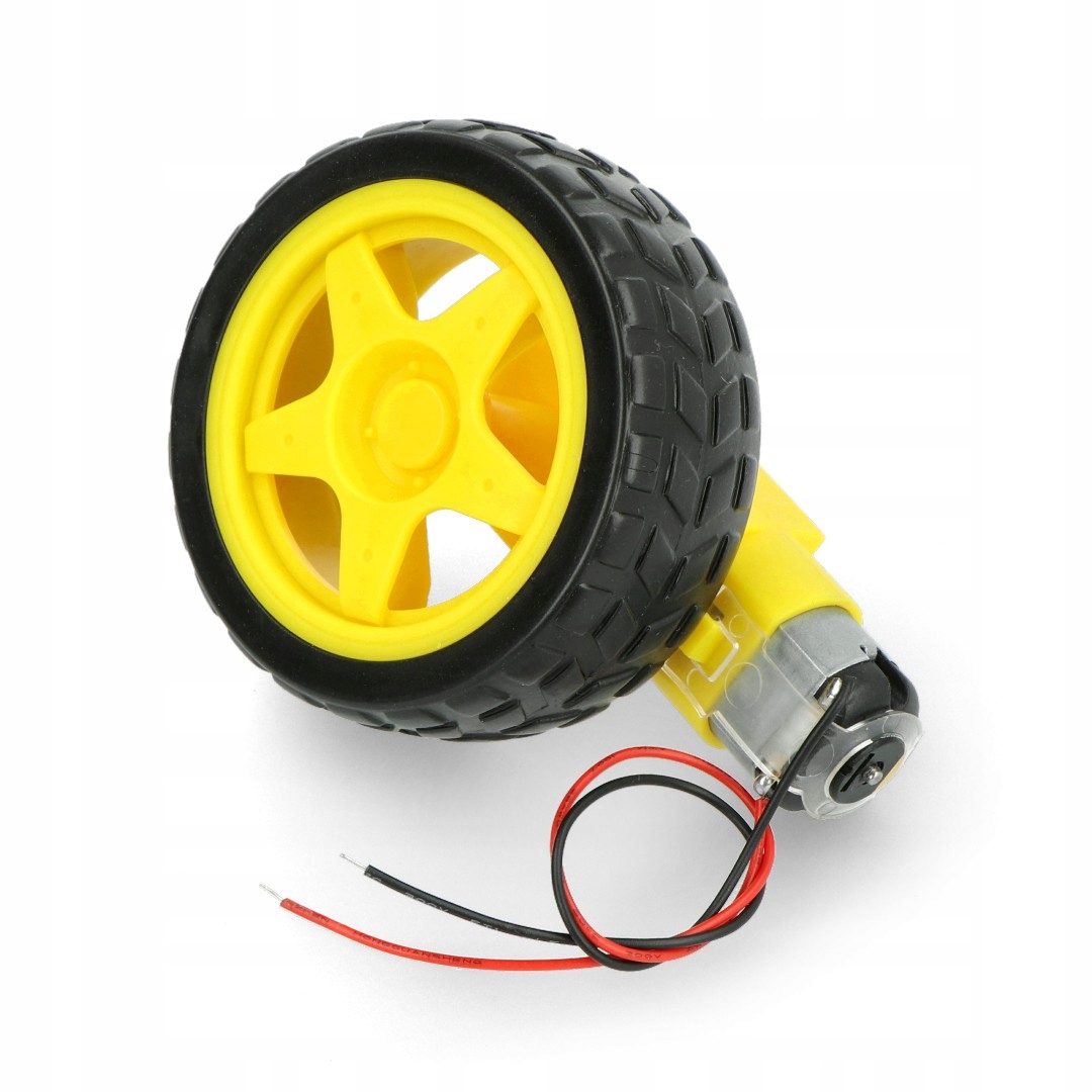 

Koło+silnik 65x26mm 5V przekładnia 48:1 przewody