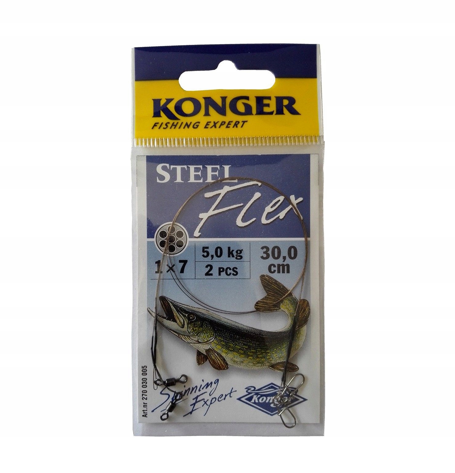 

Przypon Konger Steelflex 5kg/30cm (2szt)