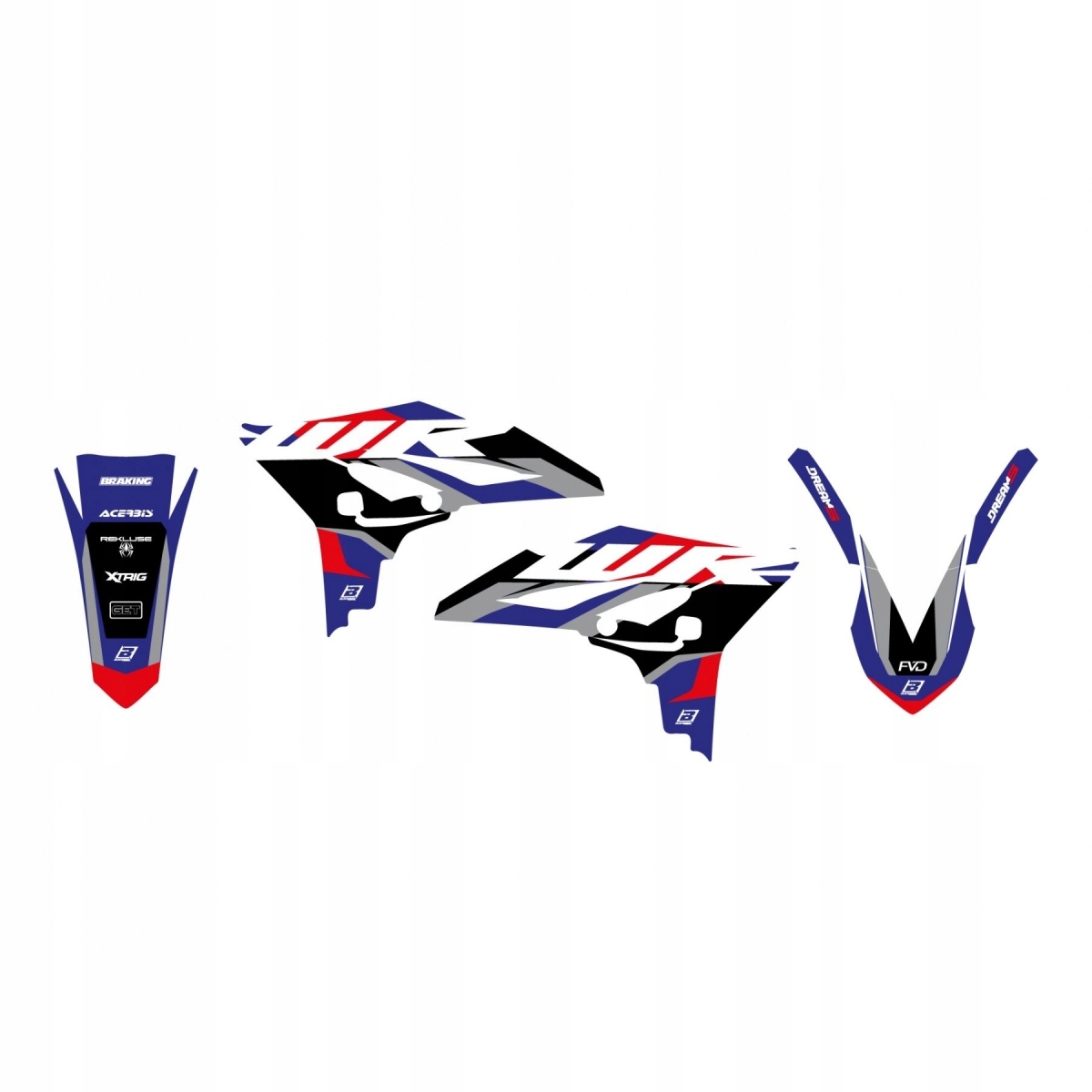 Sada Nálepiek Yamaha Wr 450F 12-15 Dream 5 Farba Modrá Čierna