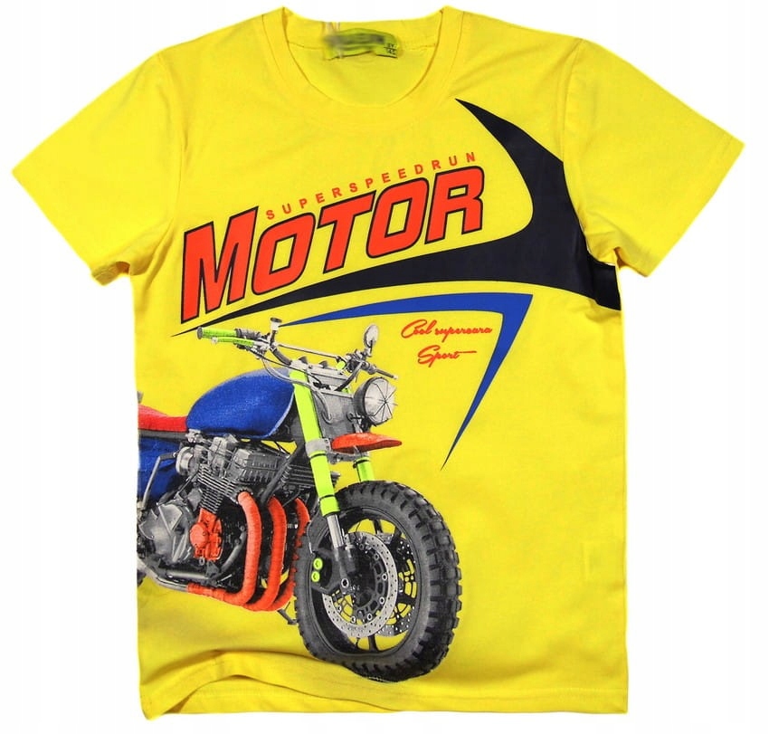 

Koszulka dla chłopca z bawełny 0102 Motor 14Y żółt