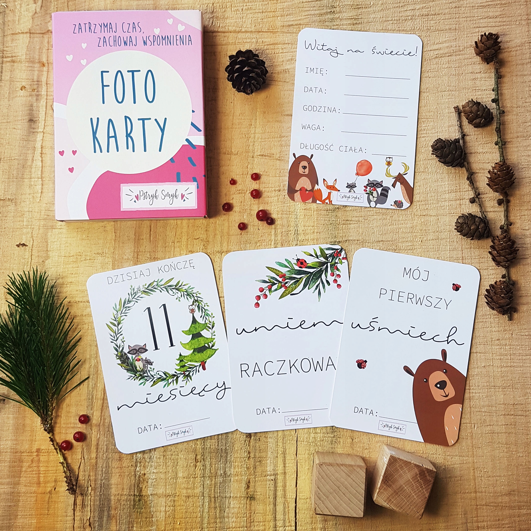 FOTO KARTY do zdjęć dla dziecka 37 szt. dwustronne EAN (GTIN) 5904734870449