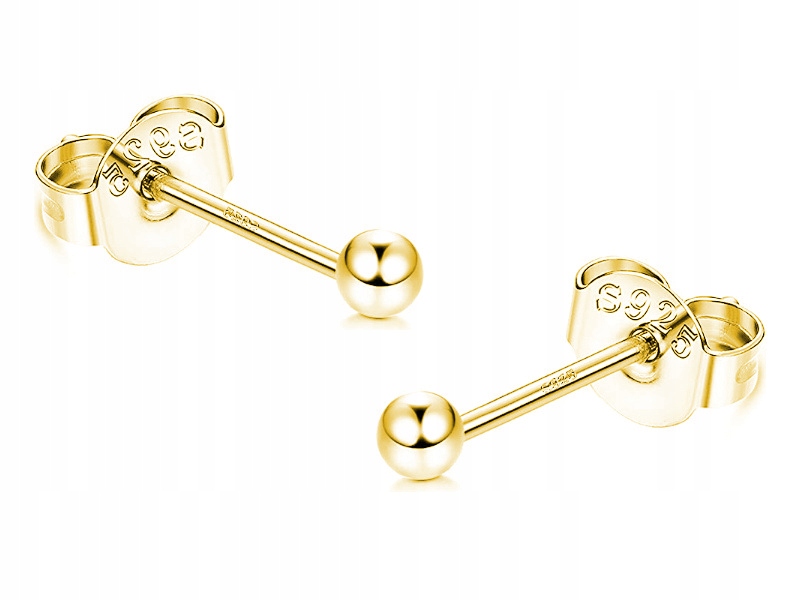 

Kolczyki Wkrętki Gładkie Kulki Kuleczki Srebro 3MM