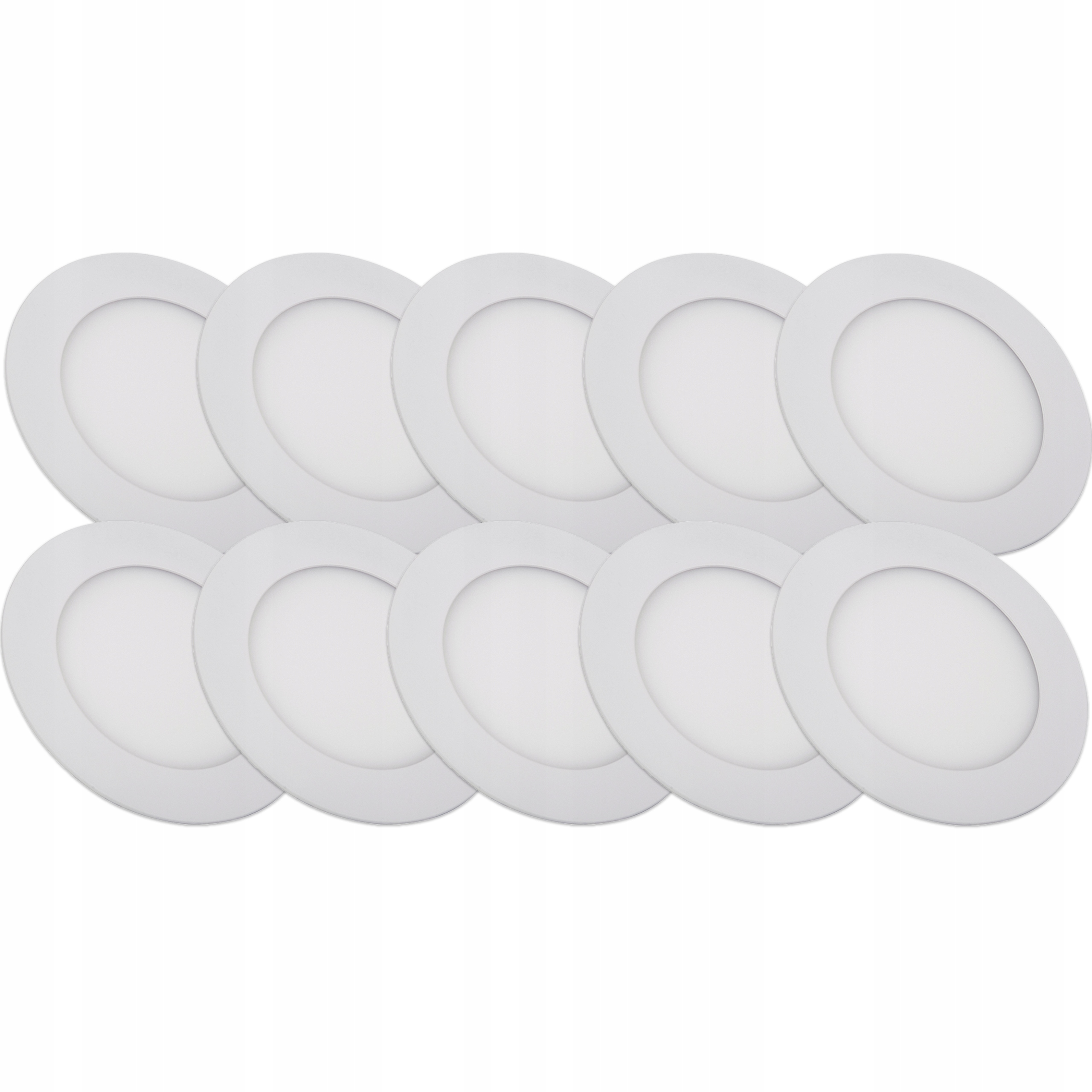 

10x Panel plafon Led podtynkowy okrągły 6W Neutral