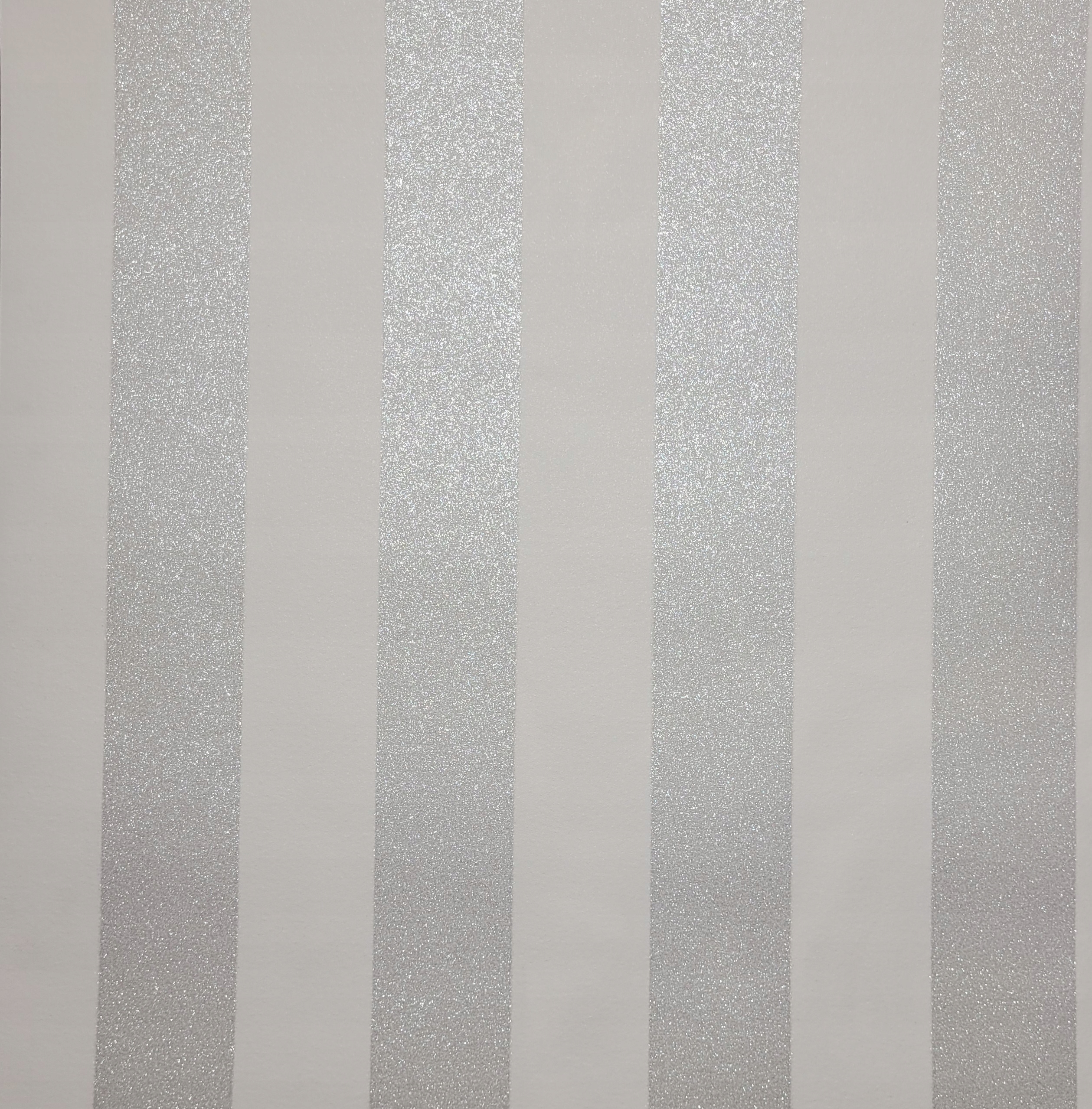 Tapeta ścienna srebrno białe pasy 13700-30 Długość 10 m