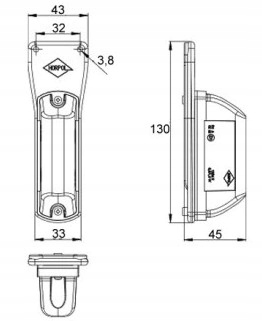 LAMPA OBRYSOWA LED OBRYSÓWKA BIAŁO CZERWONA LAWETA Informacje dodatkowe żarówki w zestawie