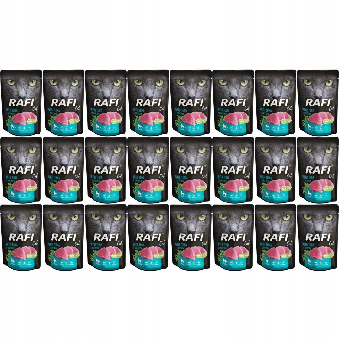 Levně Rafi Cat Adult Vlhké Krmivo pro sterilizované kočky s tuňákem 24x100 g