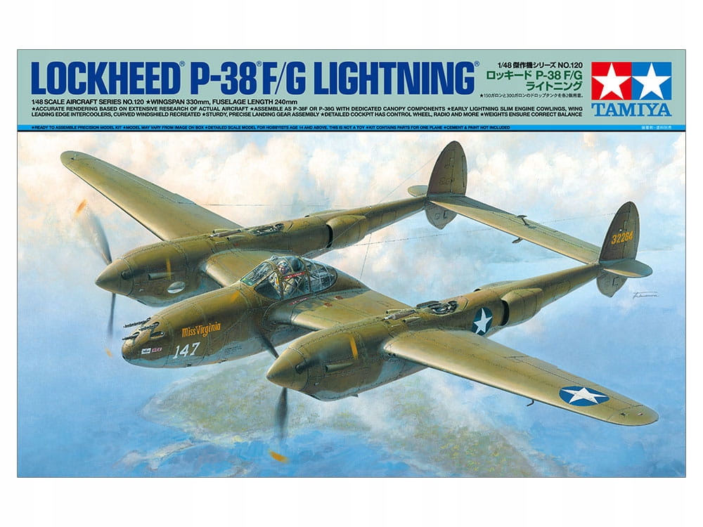 Lockheed P-38F/G Lightning 1:48 Tamiya 61120