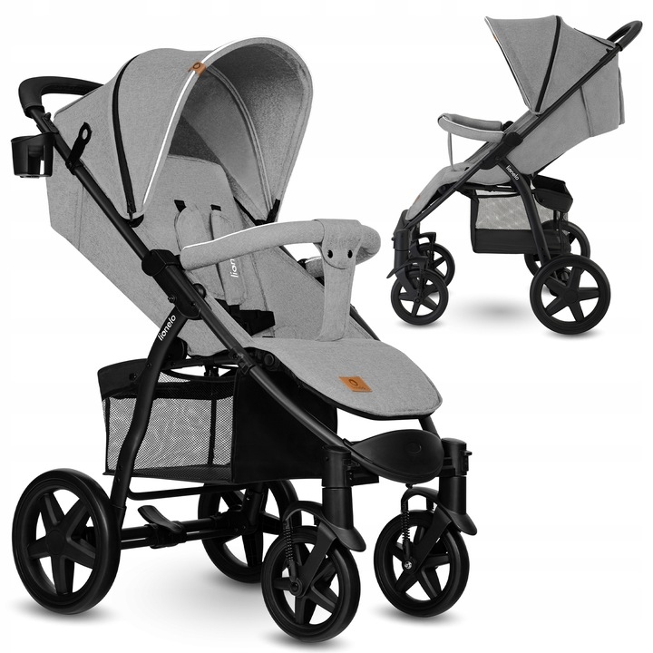 LIONELO ANNET WÓZEK SPACEROWY MOSKITIERA DUŻE KOŁA