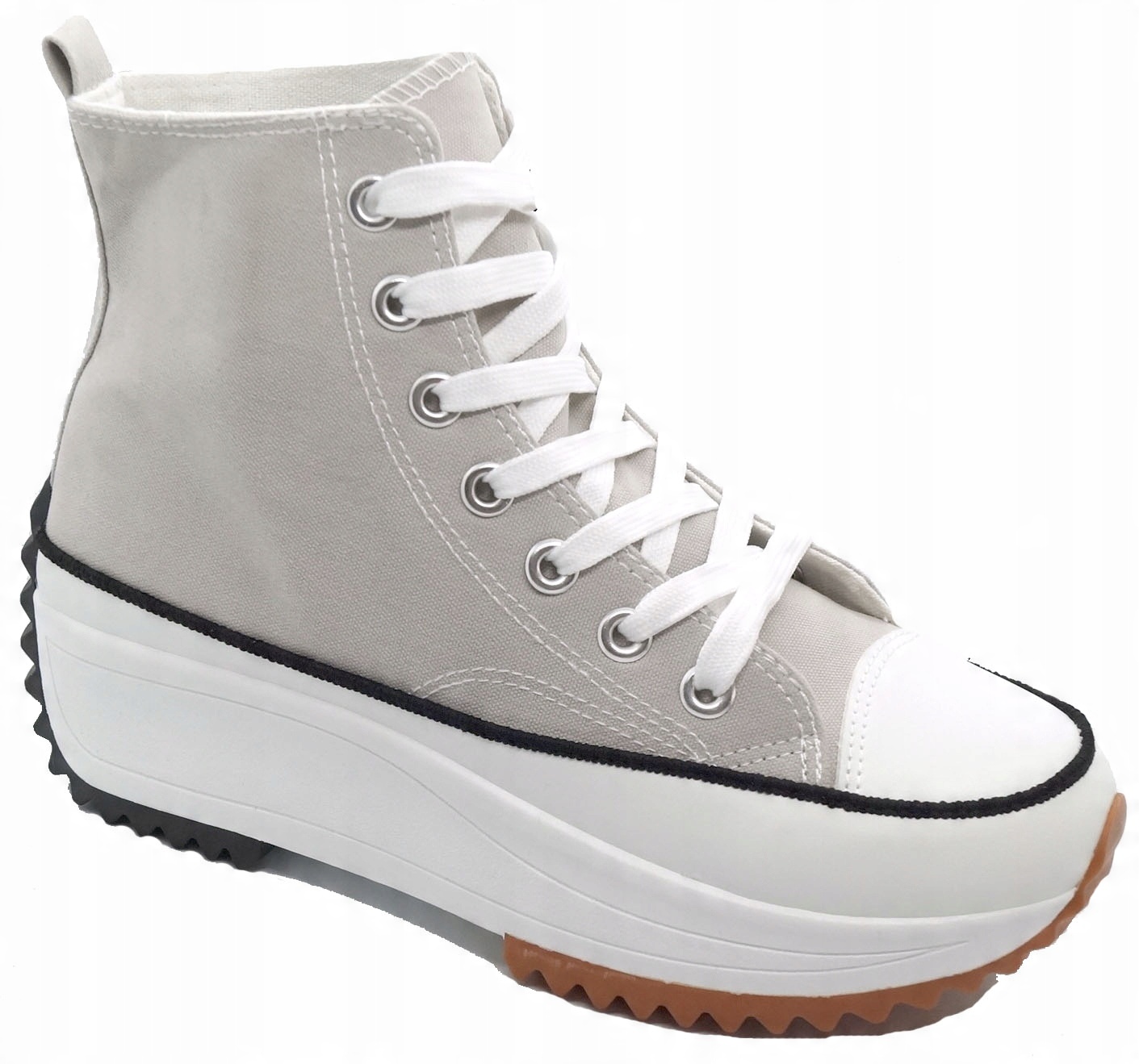 

Trampki Wysokie Gruba Podeszwa Sneakersy Szare 37