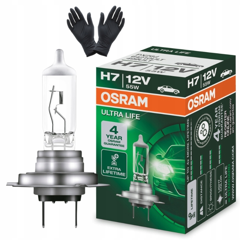 

Żarówka Osram H7 Ultra Life 1000H 12V 55W 1 szt.