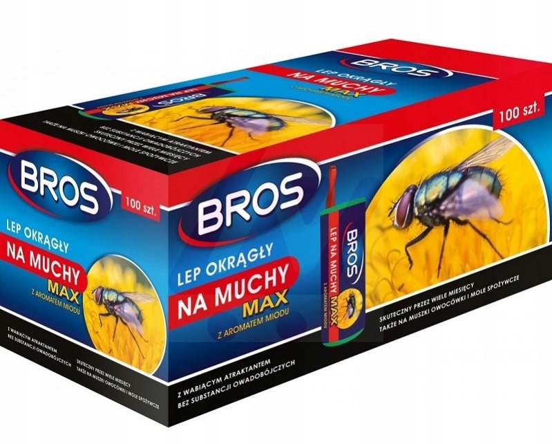 

Bros Max Lep Na Muchy Okrągły aromat miodu 100 szt
