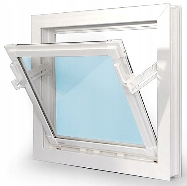 Okno Gospodarcze 980x630 białe, PCV, uchylne; Okno Inwentarskie Nowe Stan opakowania oryginalne