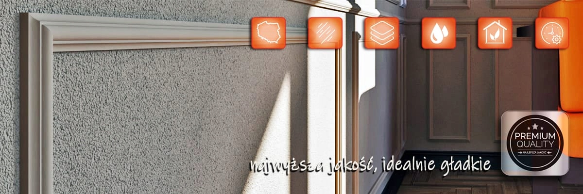 Sztukateria Na Ścianie Listwa Ścienna Biała LS-01 Rodzaj listwa ścienna