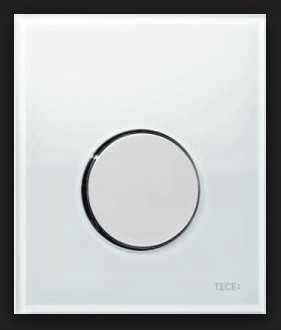 Sklenené splachovacie tlačidlo pre pisoár Tece Loop 9.242.660 biele sklo
