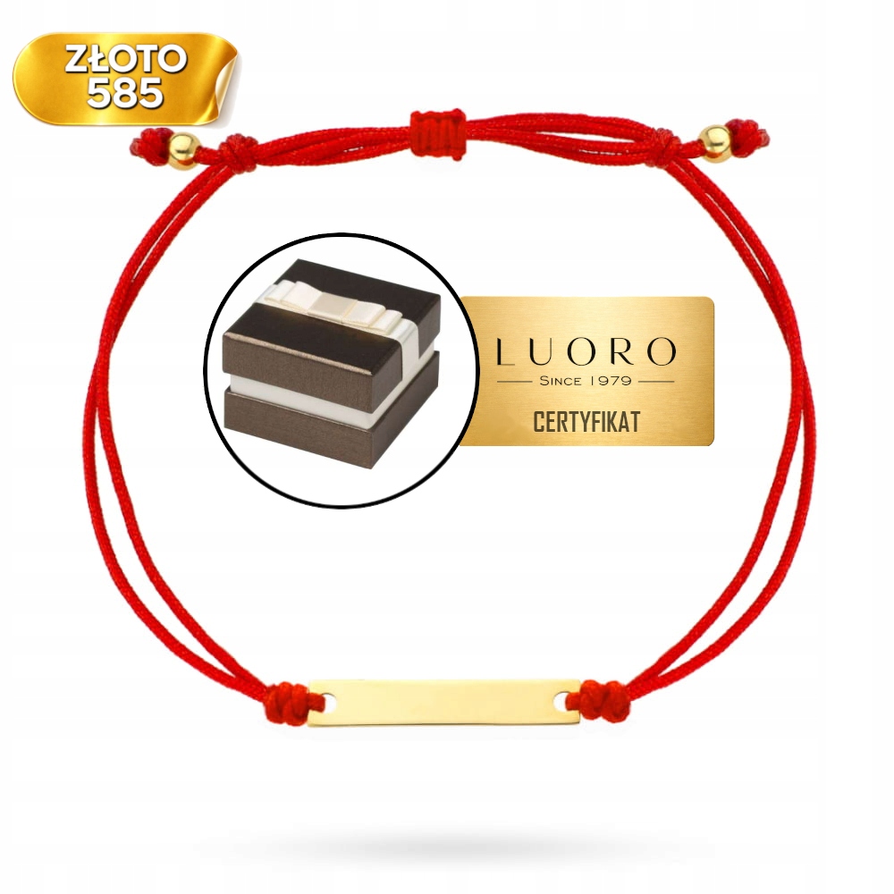Náramek Zlatý 585 14K Kulička Žlutá Nastavitelná 25 CM