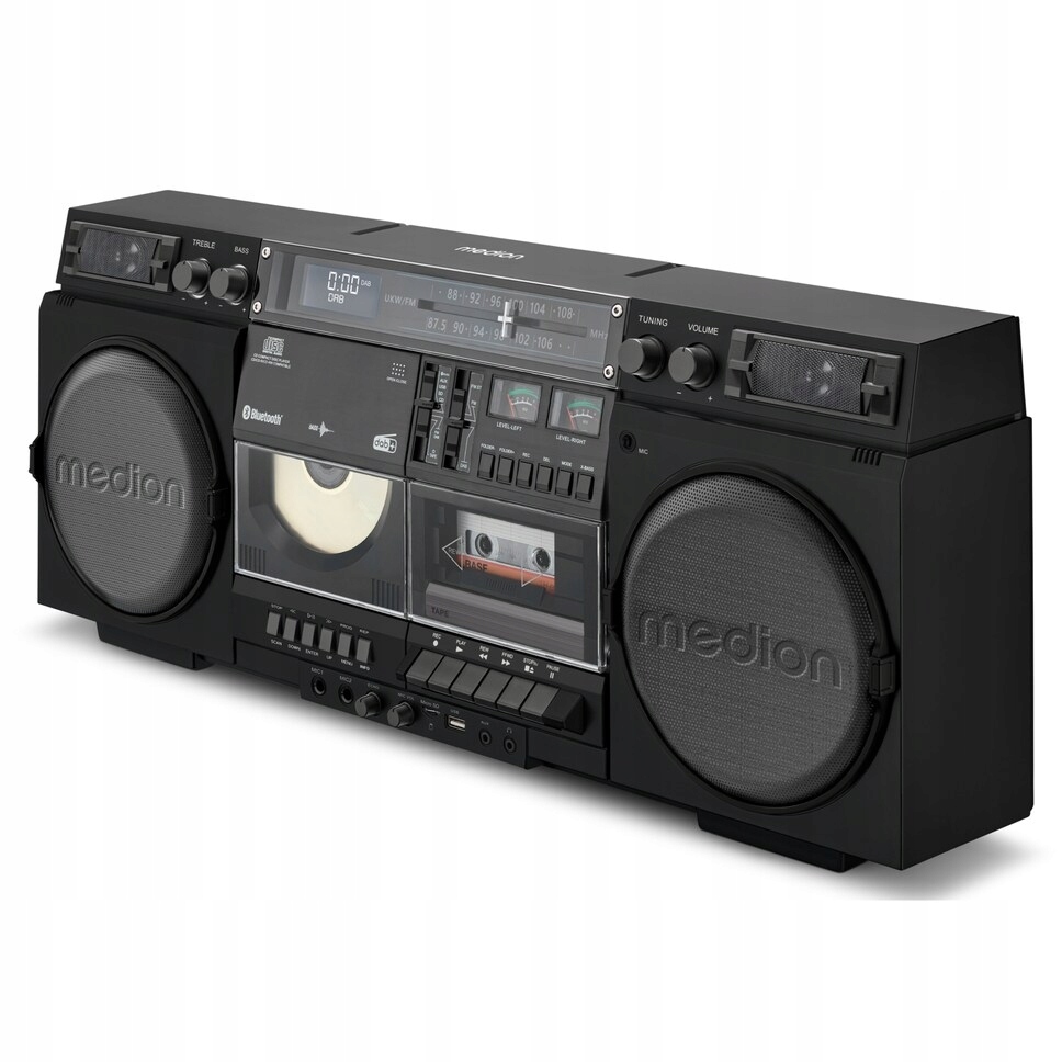 Nowoczesny Retro Boombox MD44538 Radio Dab+ Fm Bluetooth CD-MP3 Usb 2x10W