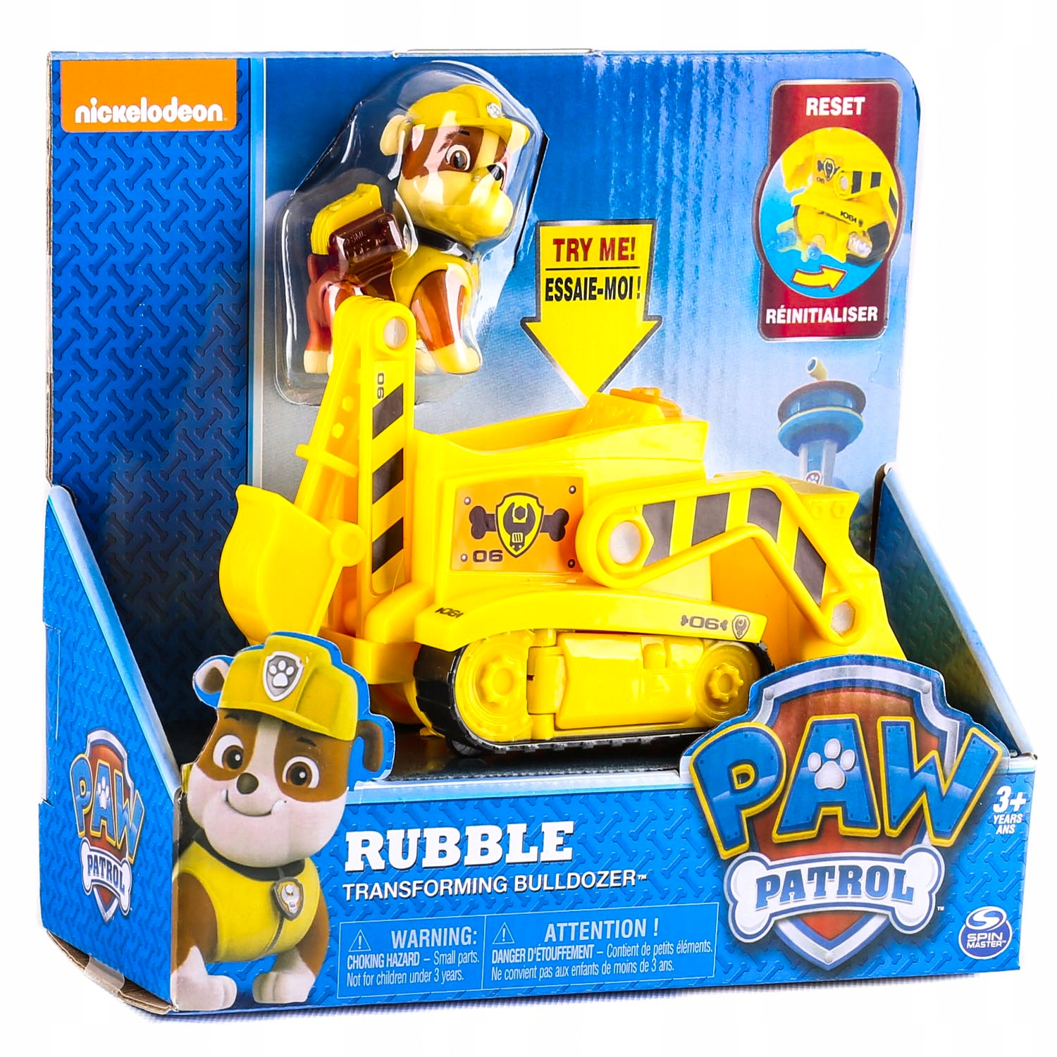 PSI PATROL TRANSFORMUJĄCY SPYCHACZ +FIGURKA RUBBLE Materiał plastik