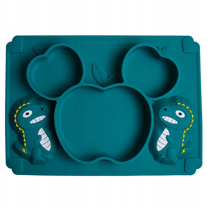 

Silikonowy Talerz Z Podkładką I Przyssawką Dino