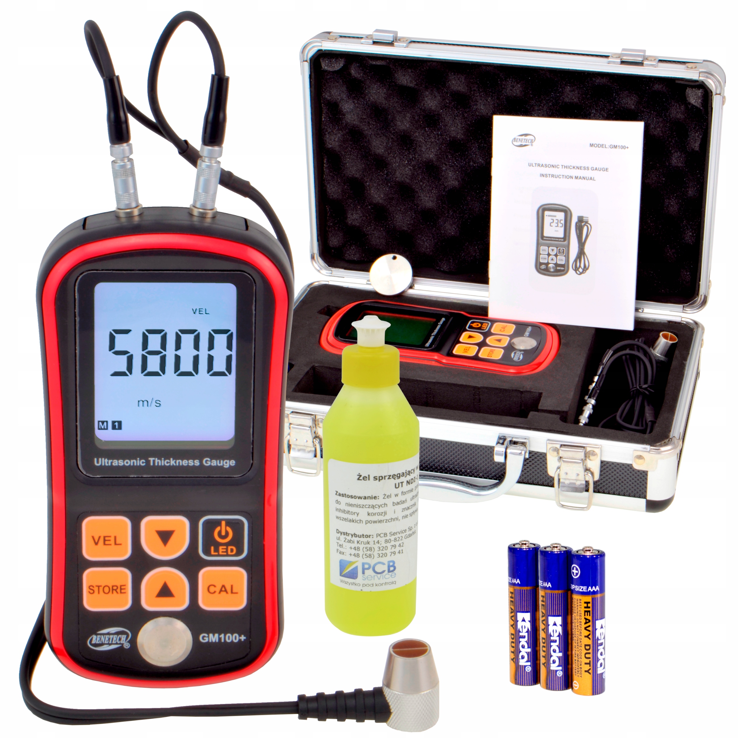 

Miernik grubości powłoki tester czujnik 300mm +Żel