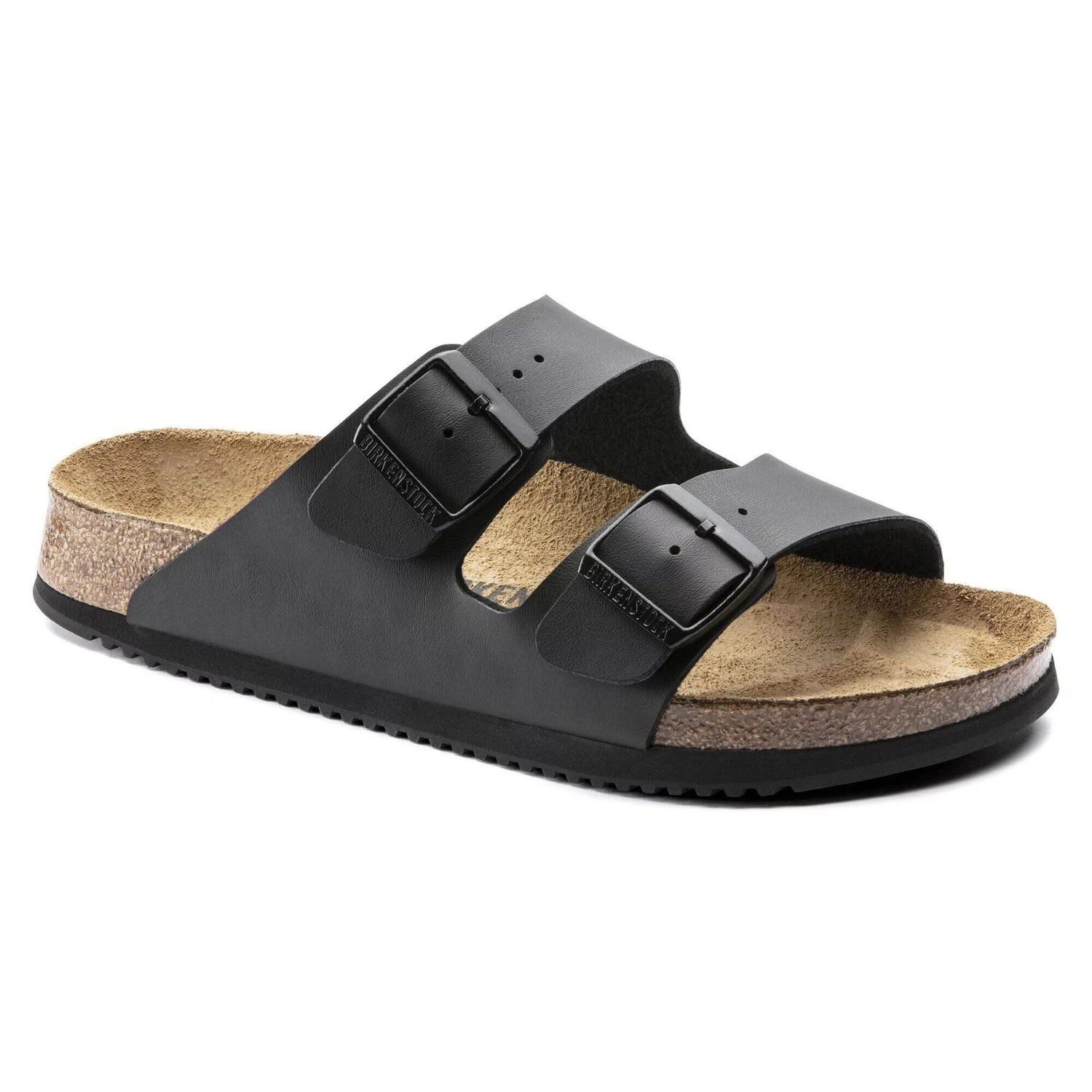 Nazouváky pantofle Birkenstock Arizona Prof kožené Birko-Flor černé vel. 37