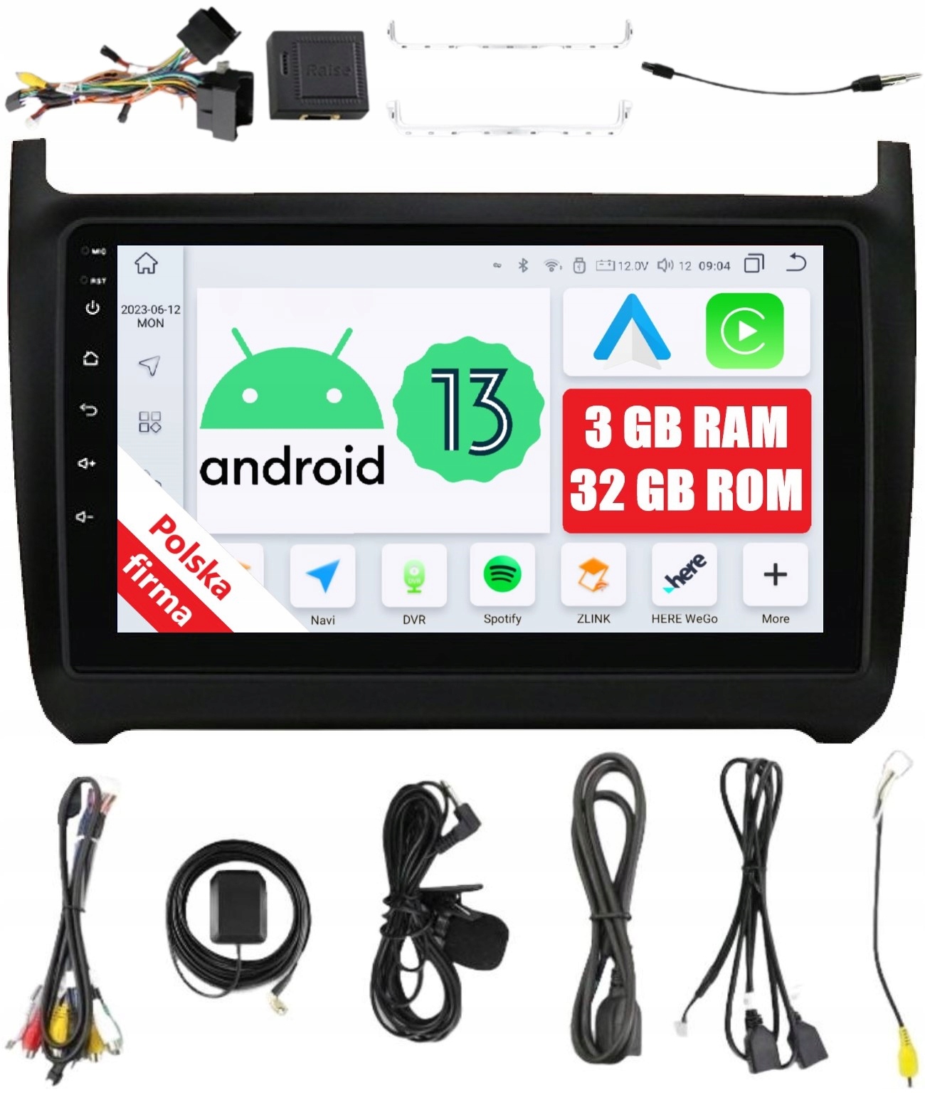 Rádio 2DIN Navigace Android Volkswagen Vw Polo 5 V 3/32 Gb Dsp Carplay