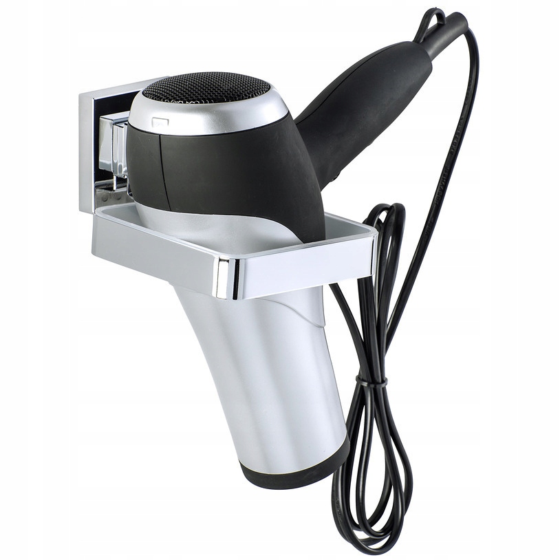 Držák Na Vysoušeč Vlasů Nerezová Ocel 14 X 7,5 CM System Vacuum-loc