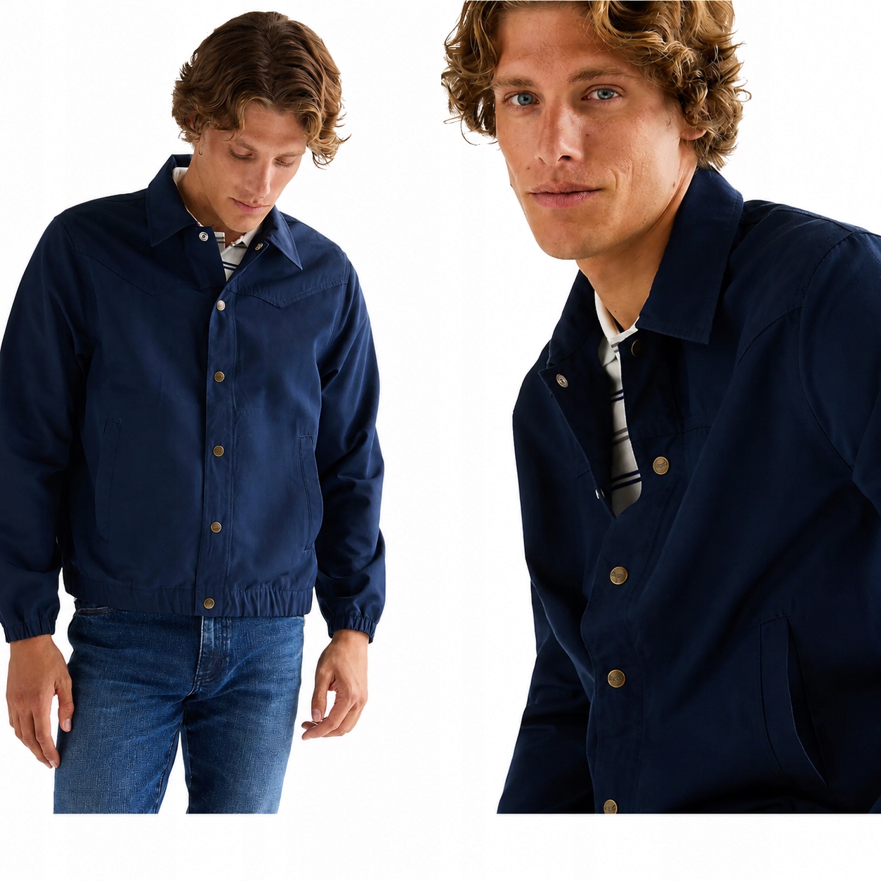 Wrangler přechodová bunda tenká krátká tmavě modrá elegantní Navy XL