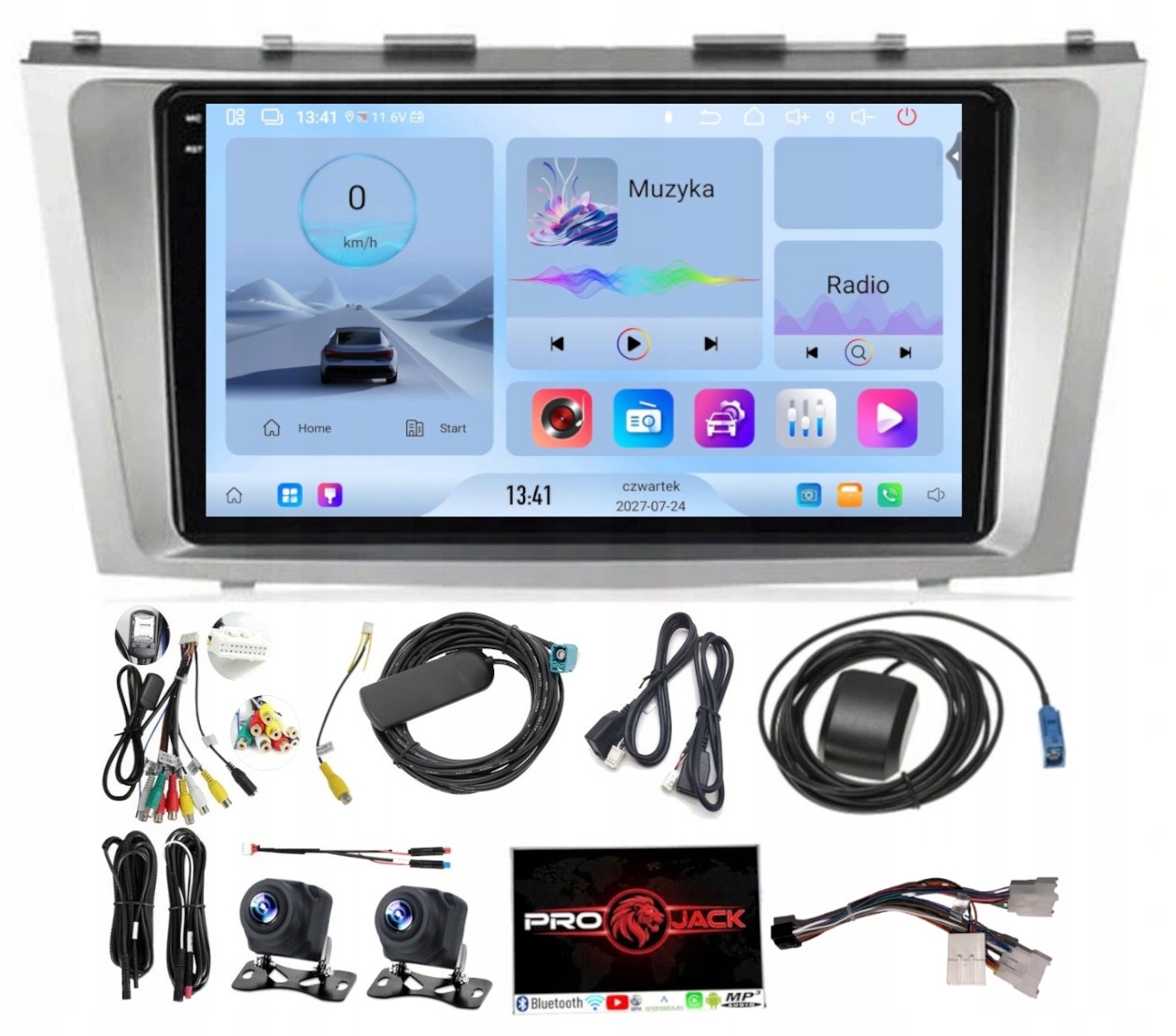 Rádio Navigácia Toyota Camry 2006-2011 Wifi Carplay Usb 4GB 64GB Sim